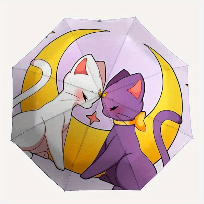 1pc Moon Cats Automatic Open/Close, Foldable Compact Umbrella with 8-Rib Shaft, Perfect Gift For Men And Women, Casual Style, Vibrant Motif,
1pc Moon Cats Automatic Open/Close, Foldable Compact Umbrella with 8-Rib Shaft, Perfect Gift For Men And Women, Casual Style, Vibrant Motif,