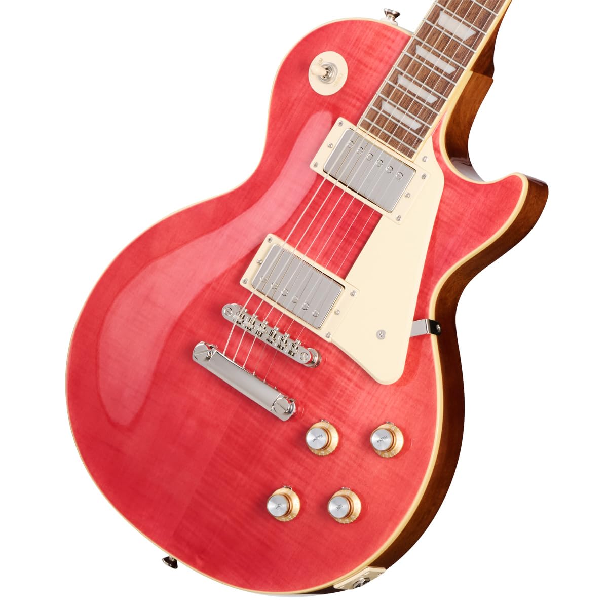 by Gibson Les Paul Standard 60s Figured Fucshia Epiphone Les Paul Epiphone/Inspired
by Gibson Les Paul Standard 60s Figured Fucshia Epiphone Les Paul Epiphone/Inspired