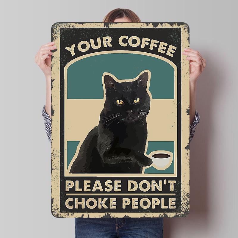 Black Cat Coffee Warning Printed Poster Customized Wall Art Retro Vintage Metal Tin Signs for Gaming Room Decoration At Home 7.9x11.8In(20x30cm)
Black Cat Coffee Warning Printed Poster Customized Wall Art Retro Vintage Metal Tin Signs for Gaming Room Decoration At Home 7.9x11.8In(20x30cm)