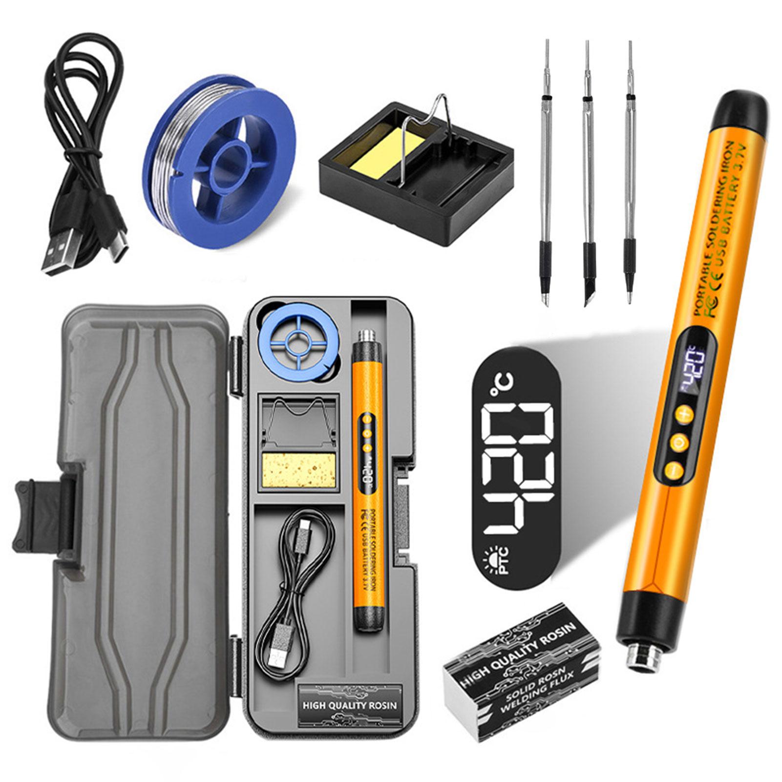USB Rechargeable Portable Soldering Iron Kit USB Rechargeable Long-lasting Power For DIY Making C210 Round Head помаранчевий
USB Rechargeable Portable Soldering Iron Kit USB Rechargeable Long-lasting Power For DIY Making C210 Round Head помаранчевий