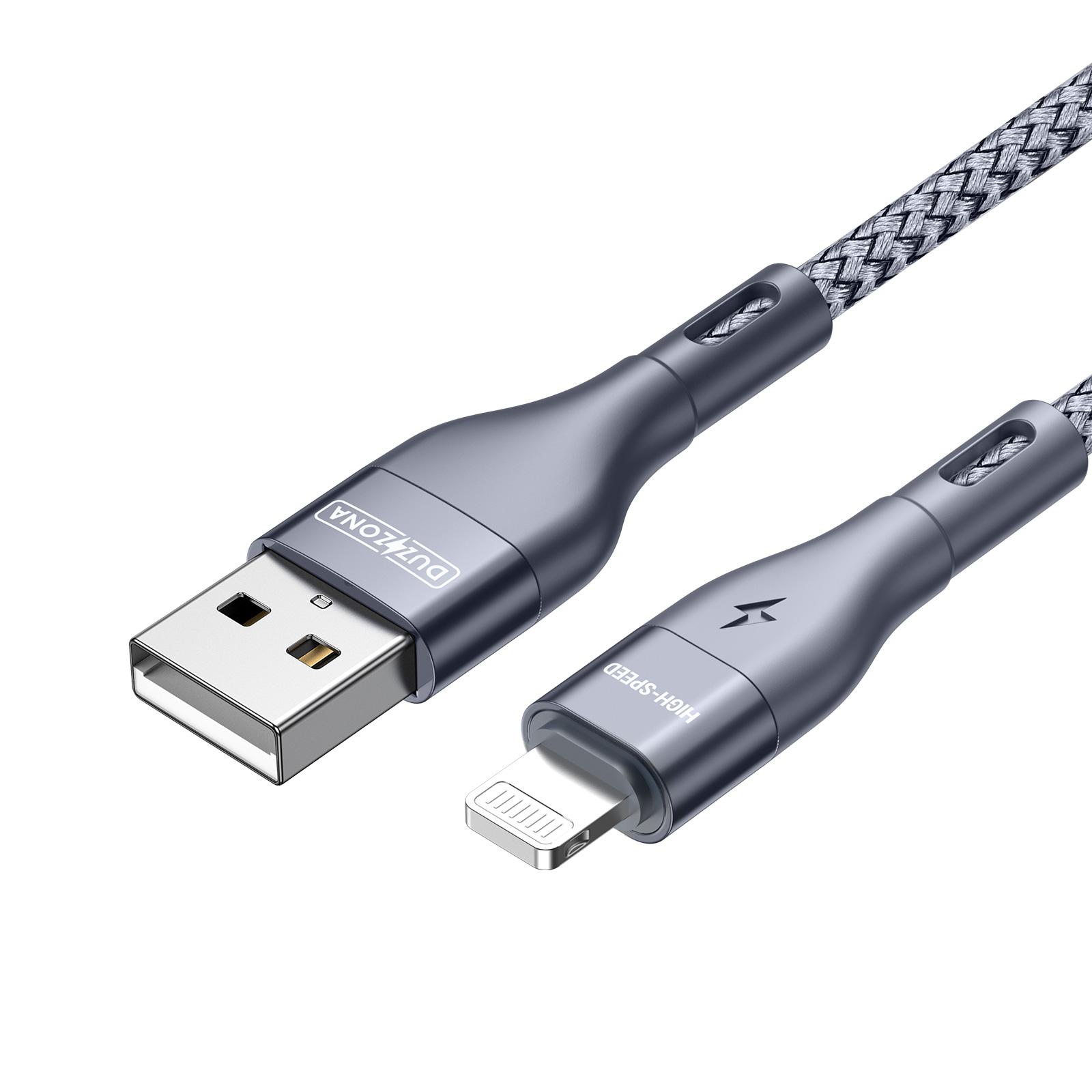 DUZZONA A7 1m USB-A to Lightning Data Cable 2.4A Phone Charging Nylon Braided Cord A
DUZZONA A7 1m USB-A to Lightning Data Cable 2.4A Phone Charging Nylon Braided Cord A