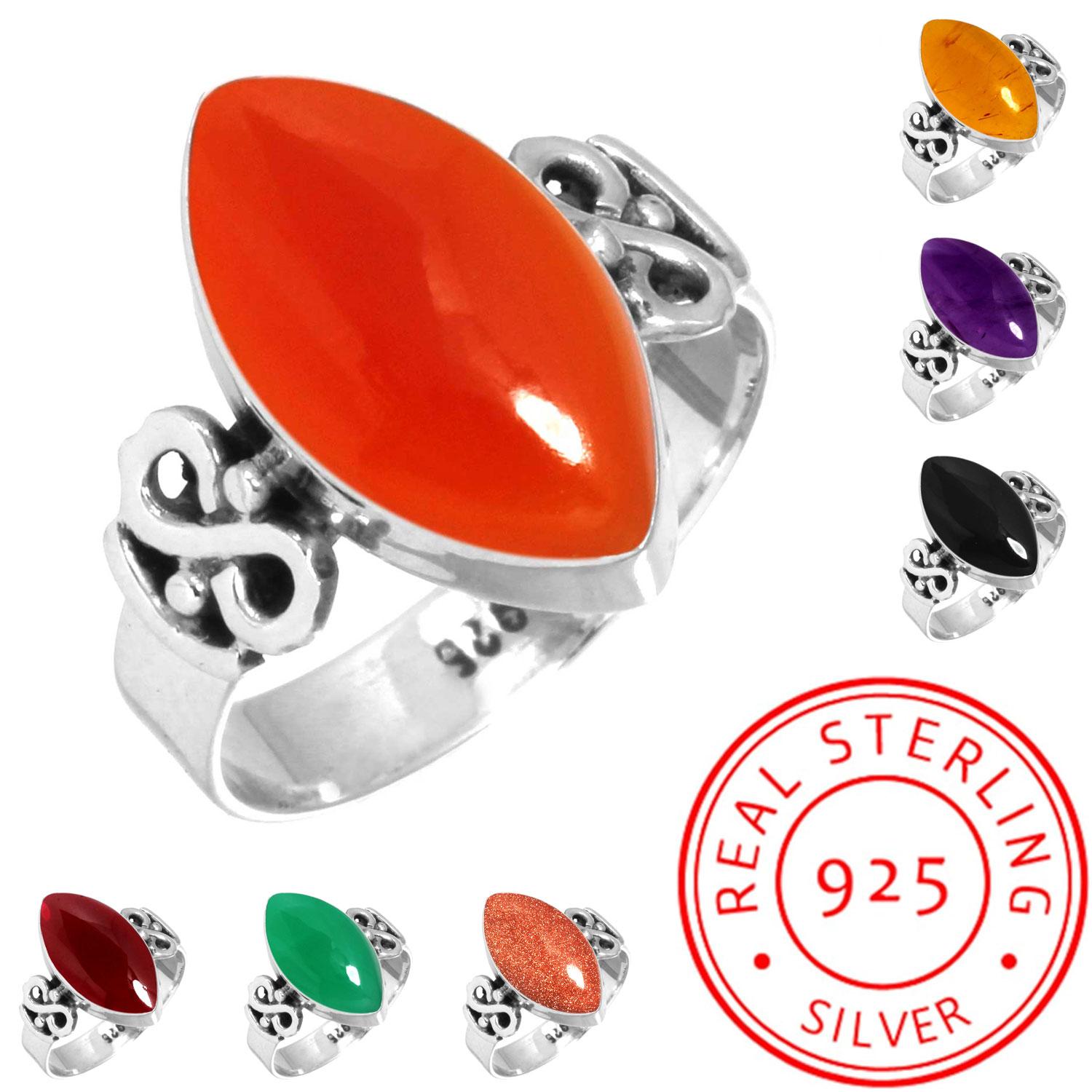925 Sterling Silver Ring Women Gemstone Handmade Jewelry Friendship Day Gift Amber Amethyst Black Onyx Carnelian Garnet Quartz Green Onyx Gold Stone 7.5 бурштин
925 Sterling Silver Ring Women Gemstone Handmade Jewelry Friendship Day Gift Amber Amethyst Black Onyx Carnelian Garnet Quartz Green Onyx Gold Stone 7.5 бурштин