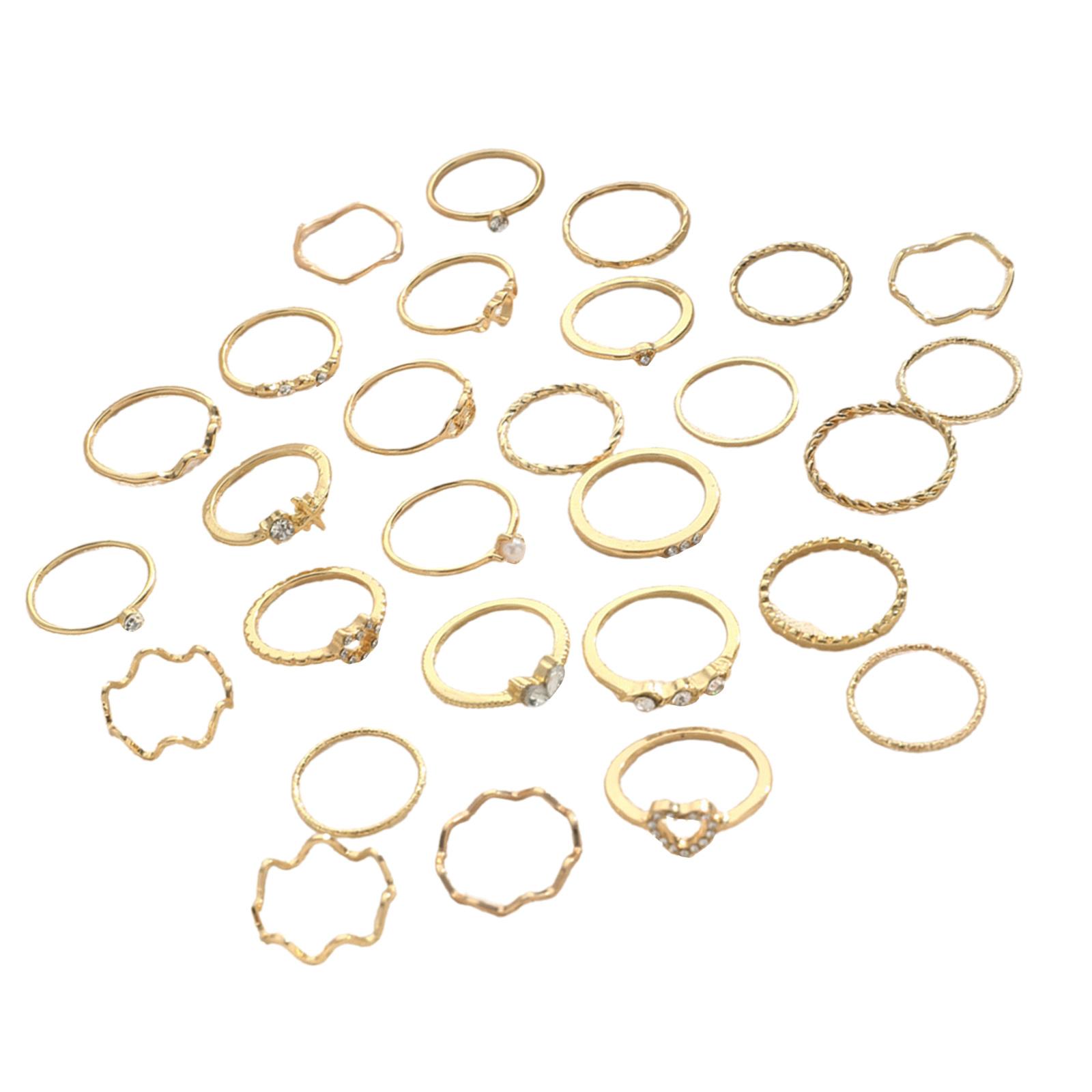 Набор из 28 колец с сердечками, украшенных элегантным дизайном и стильными стразами для модных женщин золотой
Набор из 28 колец с сердечками, украшенных элегантным дизайном и стильными стразами для модных женщин золотой