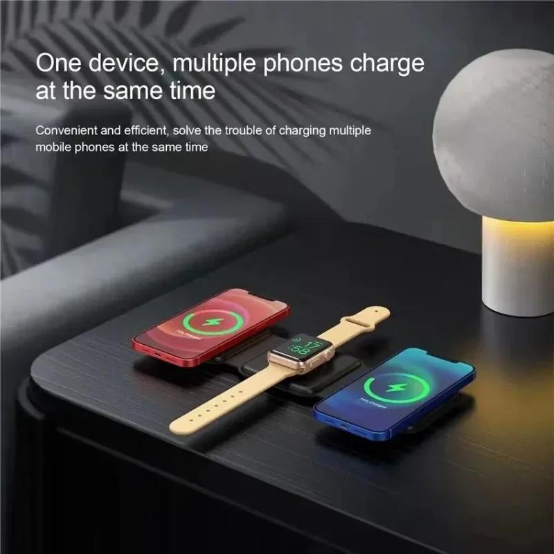 Магнитная беспроводная зарядная подставка 3 в 1, складная подставка для iPhone 15, 14, 13, 12, 11, Apple Watch, AirPods, 15 Вт, док-станция для быстрой зарядки
Магнитная беспроводная зарядная подставка 3 в 1, складная подставка для iPhone 15, 14, 13, 12, 11, Apple Watch, AirPods, 15 Вт, док-станция для быстрой зарядки