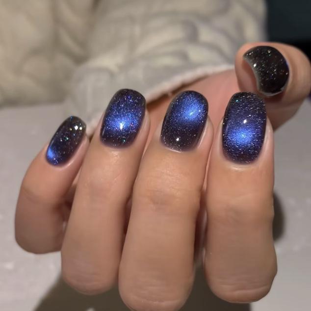 SHEIN Starry Cat Eye Wearable Nail Tips - 24-Piece Set of Short False Nails for a Spicy Look Glue Type
SHEIN Starry Cat Eye Wearable Nail Tips - 24-Piece Set of Short False Nails for a Spicy Look Glue Type