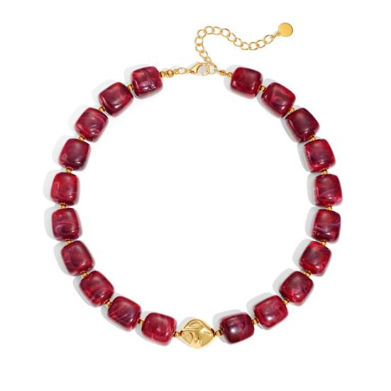 Beaded Chunky Necklace Resin Square Beads Short Necklace Bohemian Fashion Chunky J
Beaded Chunky Necklace Resin Square Beads Short Necklace Bohemian Fashion Chunky J