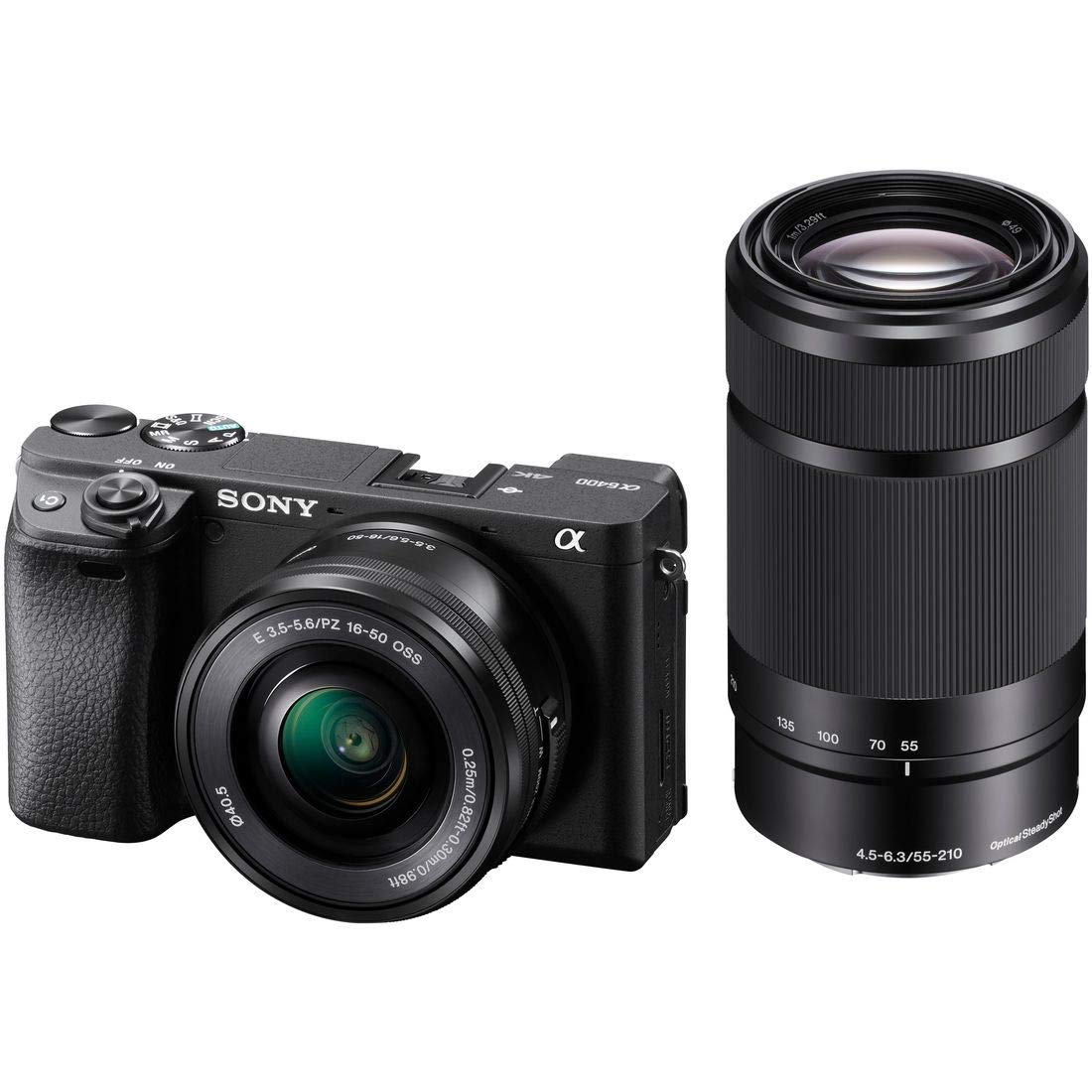 Комплект бездзеркальної камери SONY з подвійним зумом, чорний B APS-C з одним об’єктивом 6400 (включений об єктив SELP1650+SEL55210) ILCE-6400Y
Комплект бездзеркальної камери SONY з подвійним зумом, чорний B APS-C з одним об’єктивом 6400 (включений об єктив SELP1650+SEL55210) ILCE-6400Y