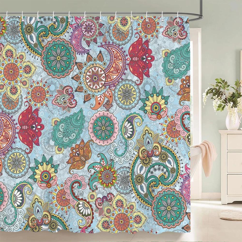 Boho Ethnic Embroidery-Style Geometric Shower Curtain with Hooks No-Drilling Installation Reinforced Eyelets & Easy to Clean 90X180CM
Boho Ethnic Embroidery-Style Geometric Shower Curtain with Hooks No-Drilling Installation Reinforced Eyelets & Easy to Clean 90X180CM