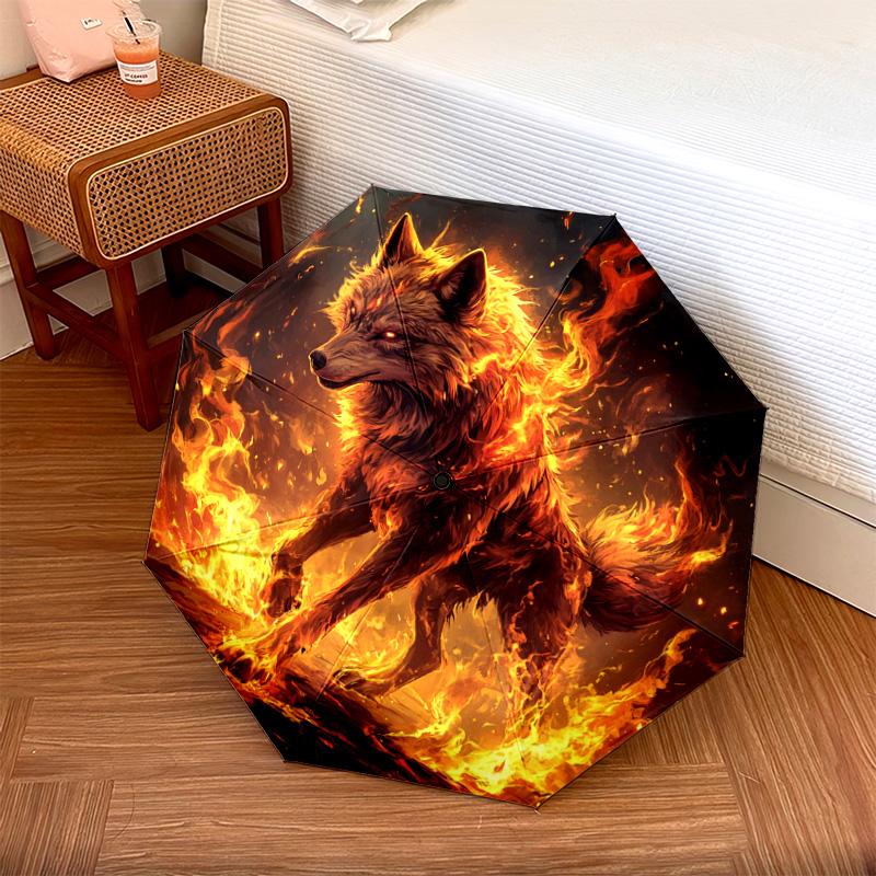 1 PC Automatic Folding Umbrella - Flaming Wolf Pattern, Portable & Foldable Design with 8 Ribs, Christmas Birthday Gifts
1 PC Automatic Folding Umbrella - Flaming Wolf Pattern, Portable & Foldable Design with 8 Ribs, Christmas Birthday Gifts