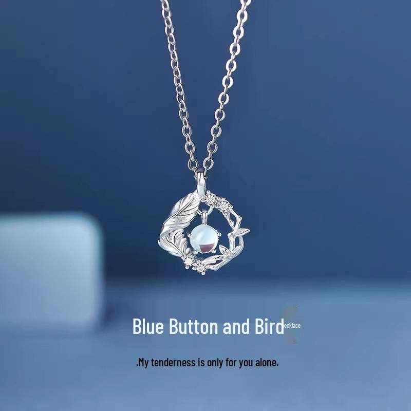 Blue Gum & Bird S999 Sterling Silver Women s Necklace - 2024 Luxury New Year & Birthday Gift Pure Silver 999
Blue Gum & Bird S999 Sterling Silver Women s Necklace - 2024 Luxury New Year & Birthday Gift Pure Silver 999