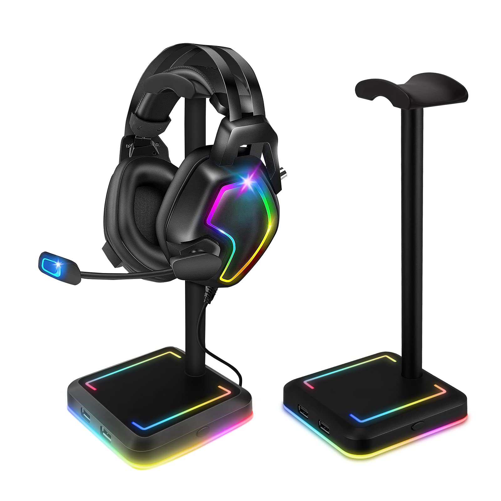Kithouse Headphone Stand with RGB Color Rechargeable with 2 USB Input Ports Headset Stand Assembly Stable Multifunctional Headphone Hanger
Kithouse Headphone Stand with RGB Color Rechargeable with 2 USB Input Ports Headset Stand Assembly Stable Multifunctional Headphone Hanger