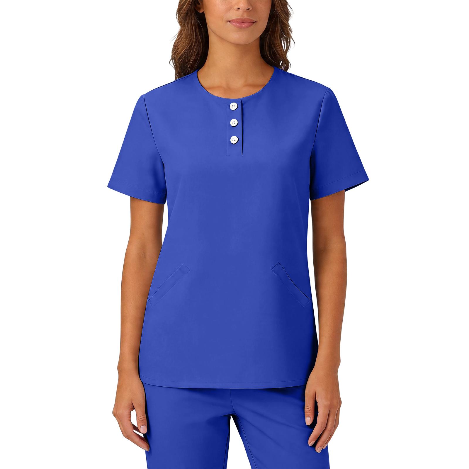 Women Short Sleeve Stretch Quick Dry V Neck Button Top with Pockets for Healthcare and Work Uniforms XL
Women Short Sleeve Stretch Quick Dry V Neck Button Top with Pockets for Healthcare and Work Uniforms XL