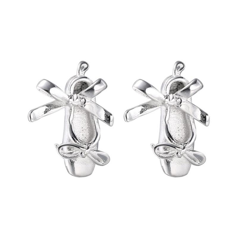 Exquisite Silver Ballet Shoes Ear Studs Lovely Ballet Shoe Ear Studs Earrings Accessory For Adding Elegances To Any Look 1
Exquisite Silver Ballet Shoes Ear Studs Lovely Ballet Shoe Ear Studs Earrings Accessory For Adding Elegances To Any Look 1