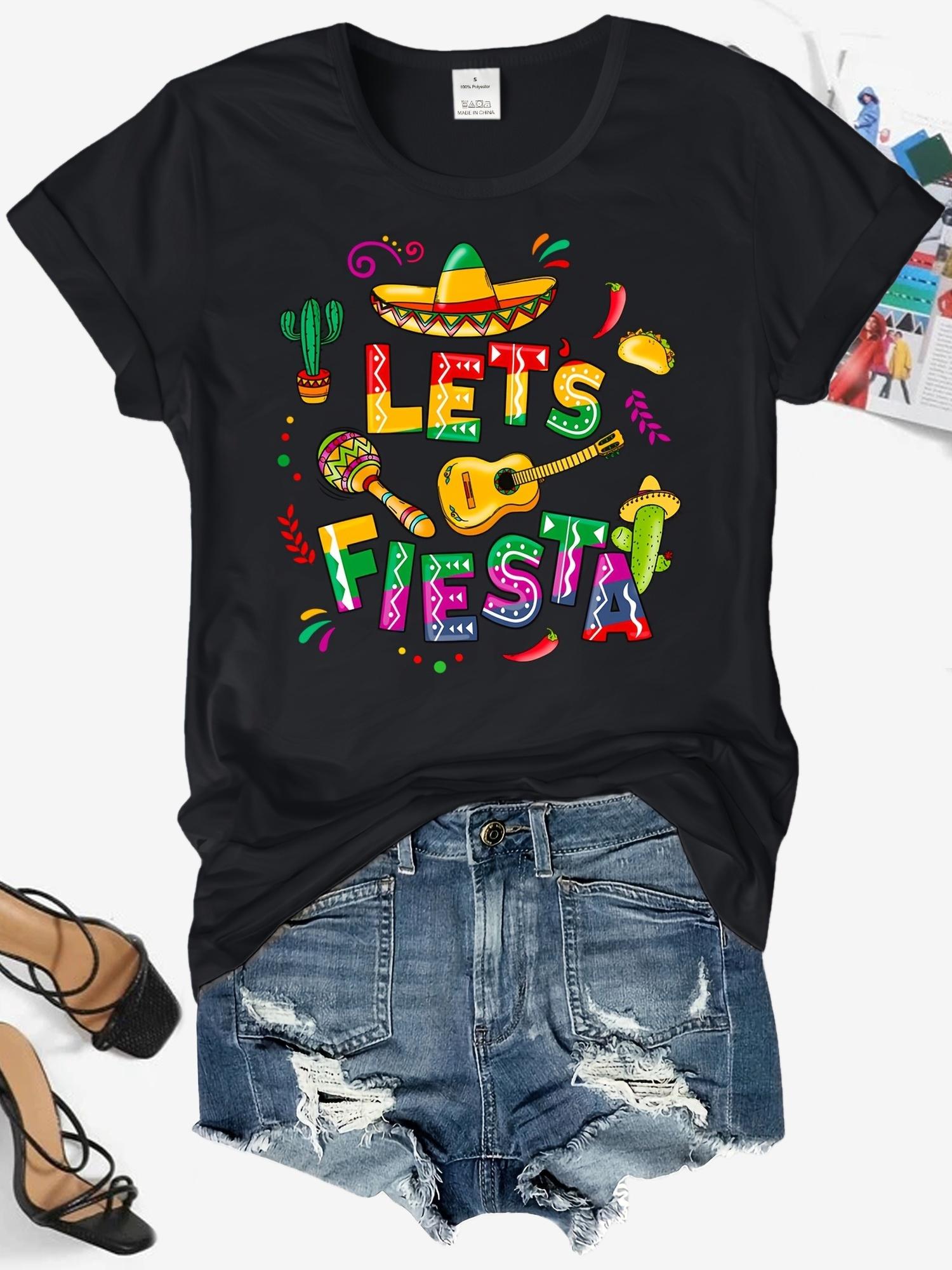 Cinco De Mayo Print Graphic T-Shirt, Cute Cartoon Short Sleeve Crew Neck Shirt, Casual Every Day Tops, Women s Clothing 5XL різнокольоровий
Cinco De Mayo Print Graphic T-Shirt, Cute Cartoon Short Sleeve Crew Neck Shirt, Casual Every Day Tops, Women s Clothing 5XL різнокольоровий