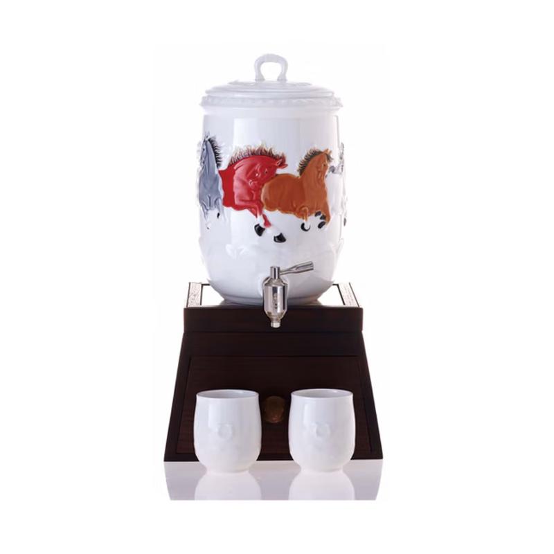 Qian Tang Xuan Living Porcelain Eight Horses Water/Wine Set
Qian Tang Xuan Living Porcelain Eight Horses Water/Wine Set