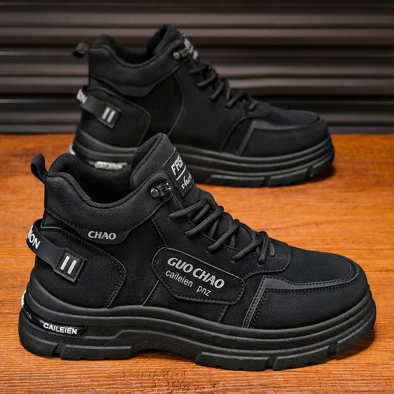 Autumn men s shoes new breathable high-top shoes men s versatile thick-soled non-slip casual short boots labor insurance shoes 44
Autumn men s shoes new breathable high-top shoes men s versatile thick-soled non-slip casual short boots labor insurance shoes 44
