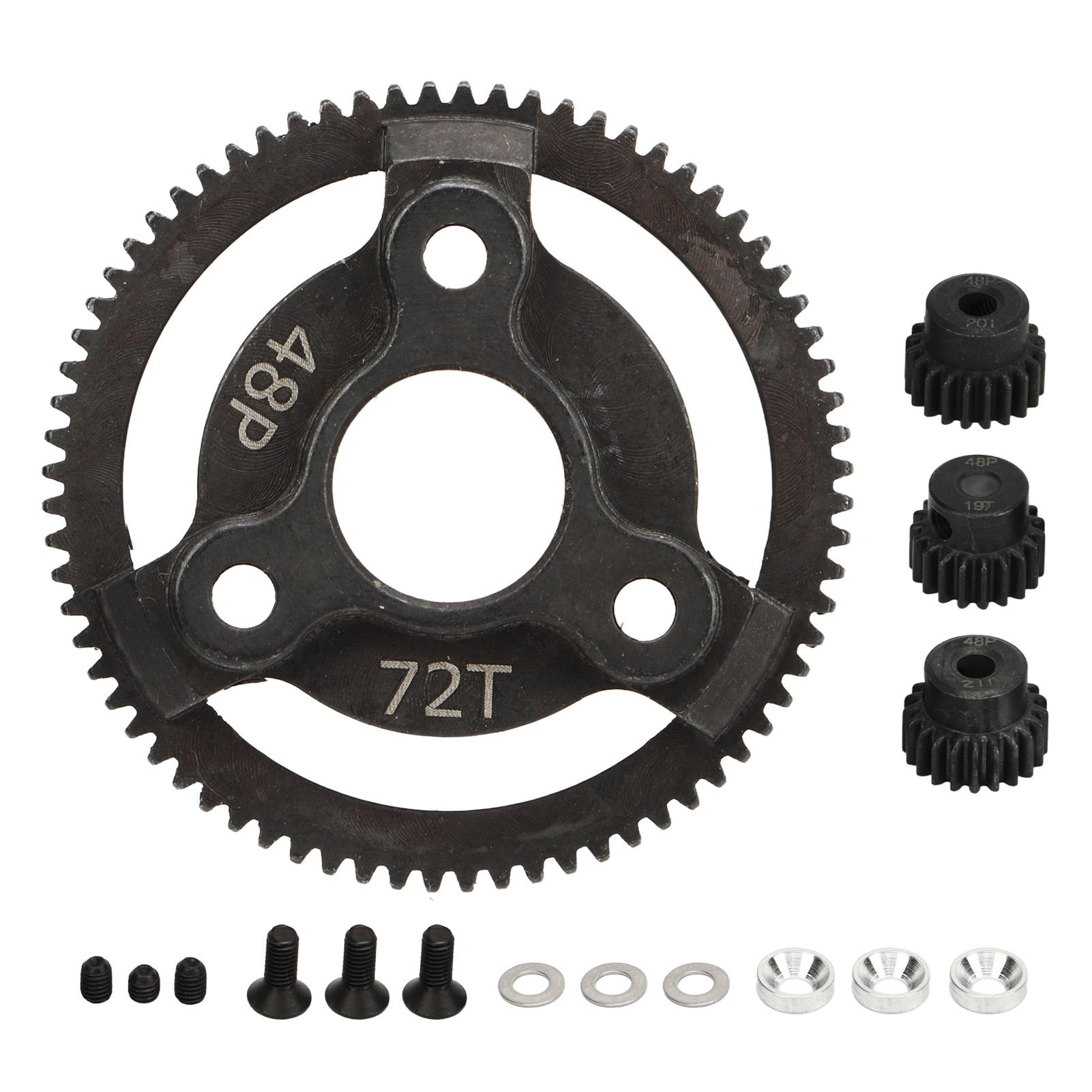 48P Steel 72T Spur Gear 19T 20T 21T Pinion Gear Set for Traxxas Slash 2WD 110 Remote Control
48P Steel 72T Spur Gear 19T 20T 21T Pinion Gear Set for Traxxas Slash 2WD 110 Remote Control