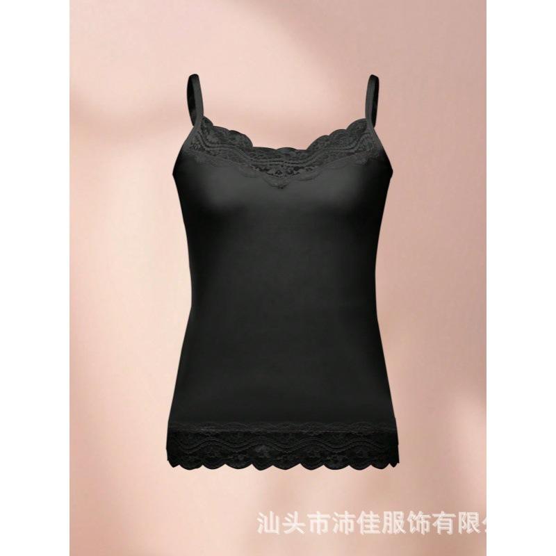 Wind new V-neck lace splicing suspender integrated bra-free sexy vest female slim display S чёрный
Wind new V-neck lace splicing suspender integrated bra-free sexy vest female slim display S чёрный