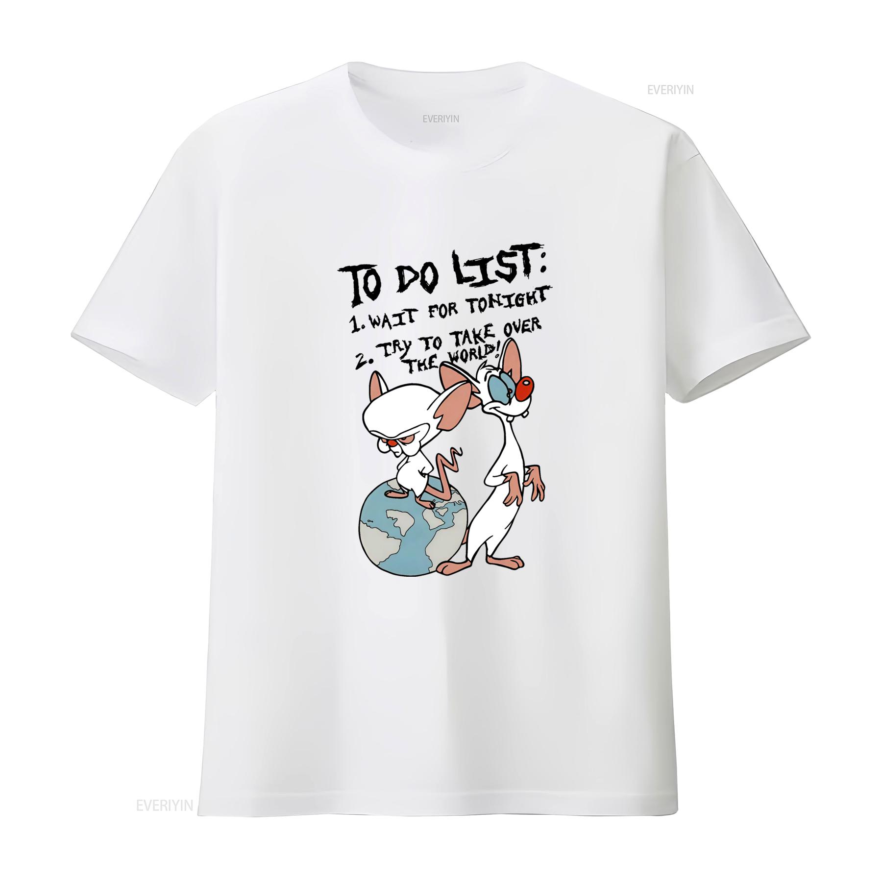 Pinky and the Brain To Do List T Shirt for Men Fun Cartoon Design Comfortable Fit Perfect Fans vintage Washed Stretched XL
Pinky and the Brain To Do List T Shirt for Men Fun Cartoon Design Comfortable Fit Perfect Fans vintage Washed Stretched XL