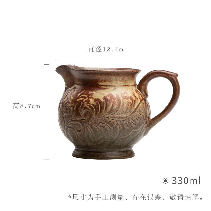 330ml Bizen Pottery Engrave Flower Tea Pitcher Pour Tea Cha Hai Dispenser Justice Cup Fair Mug Teaware Collection Accessories
330ml Bizen Pottery Engrave Flower Tea Pitcher Pour Tea Cha Hai Dispenser Justice Cup Fair Mug Teaware Collection Accessories