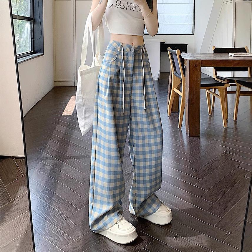 Women s Blue Check Wide-Leg Pants: High-Waist, Loose Fit, Summer Casual Design 3XL
Women s Blue Check Wide-Leg Pants: High-Waist, Loose Fit, Summer Casual Design 3XL