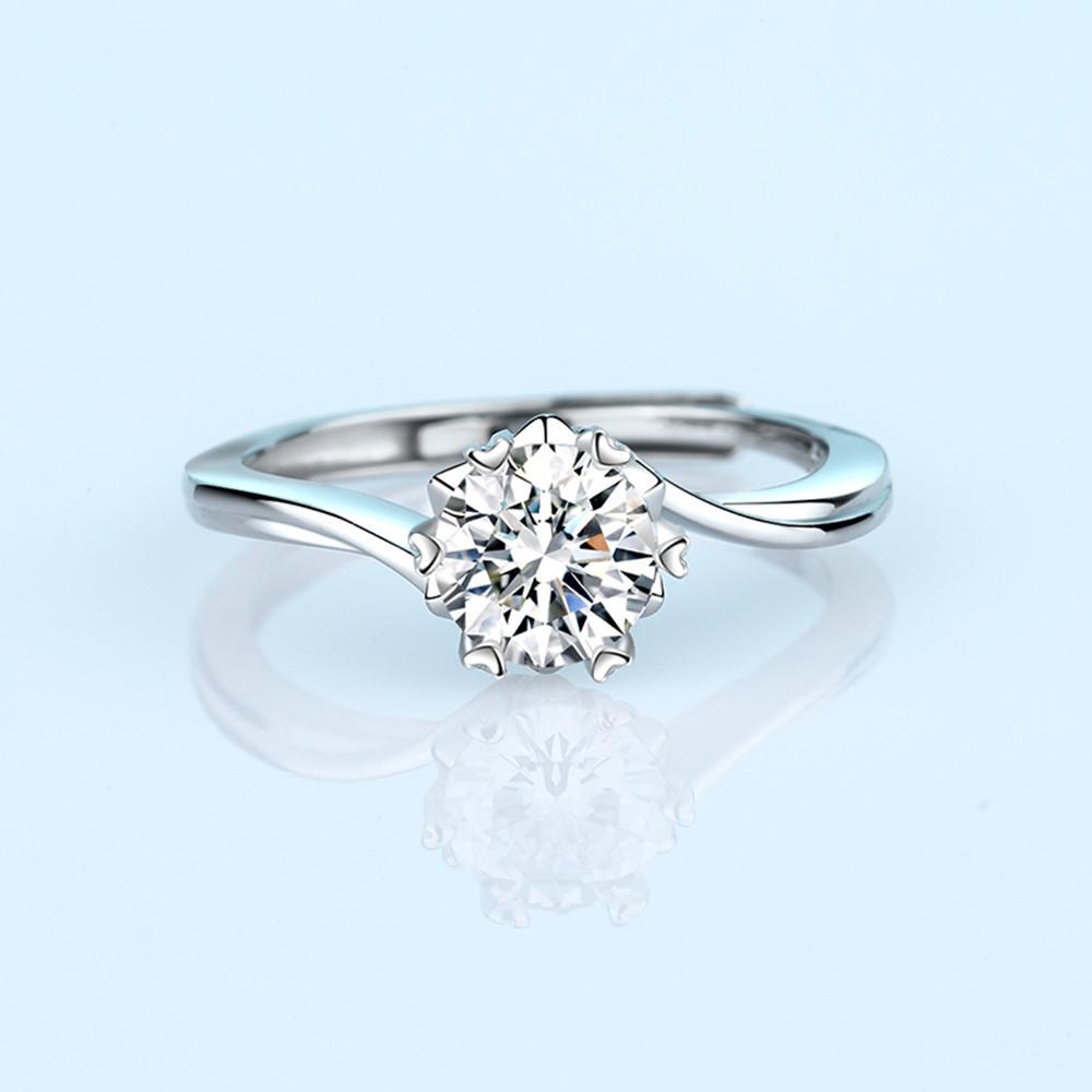 Women s Moissanite Ring: Eight Hearts & Arrows Design, 2 Ct White Copper, with 1 Ct Center Stone 1 Carat Ring
Women s Moissanite Ring: Eight Hearts & Arrows Design, 2 Ct White Copper, with 1 Ct Center Stone 1 Carat Ring