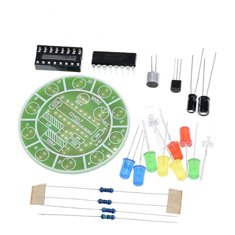 (Spare Parts)CD4017Voice-Controlled Rotating ColorfulLEDCirculating Light KitDIYMicrophone Sound Electronic Control
(Spare Parts)CD4017Voice-Controlled Rotating ColorfulLEDCirculating Light KitDIYMicrophone Sound Electronic Control