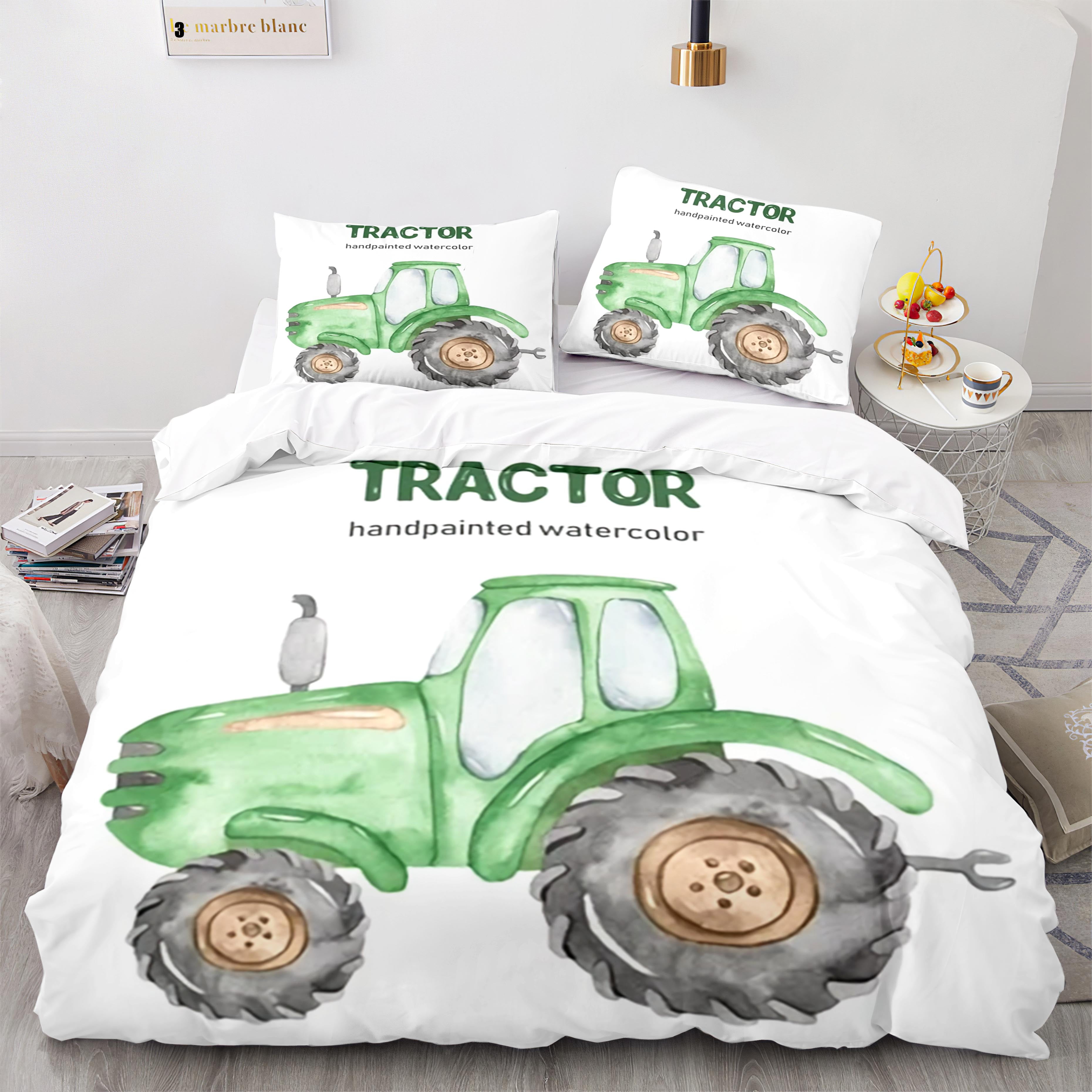 Carton Tractor Soft Duvet Cover Watercolor Style Excavator for Children Ten Machinery Buldozer Comfortable Quilt Cover Bedrom Comfortable 100*200cm Single
Carton Tractor Soft Duvet Cover Watercolor Style Excavator for Children Ten Machinery Buldozer Comfortable Quilt Cover Bedrom Comfortable 100*200cm Single