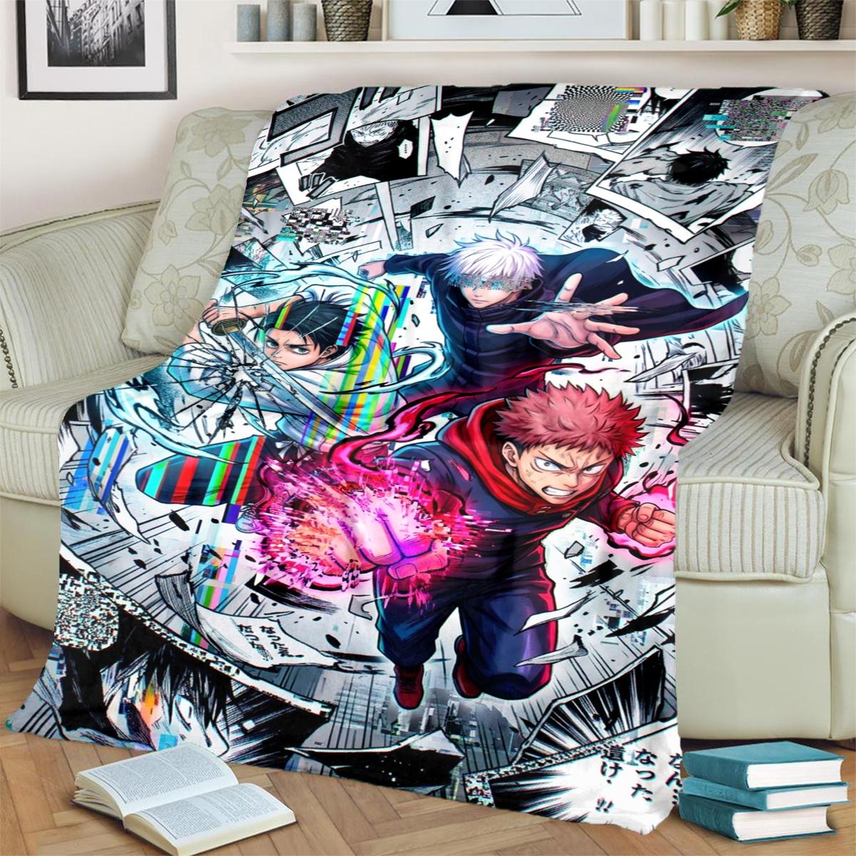 Cozy Jujutsu Kaisen Flannel Blanket for Bedrooms, Sofas, Beds, Chairs, Picnics and Travel Use 75x90cm
Cozy Jujutsu Kaisen Flannel Blanket for Bedrooms, Sofas, Beds, Chairs, Picnics and Travel Use 75x90cm
