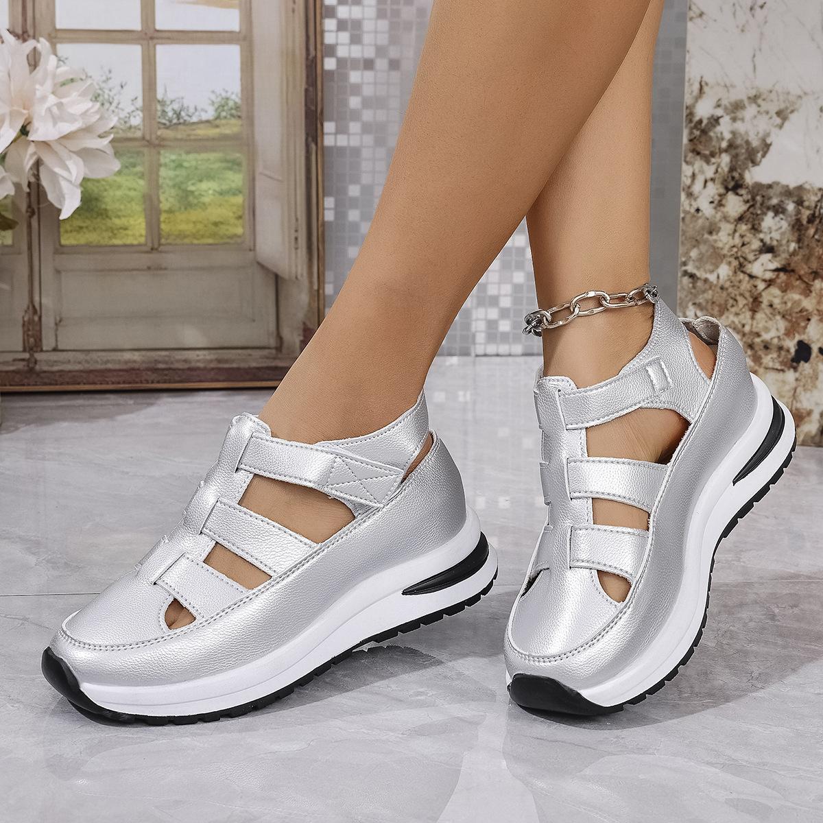 Fashion Women s Platform Sandals Slip-On Rubber Bottom Breathable Mesh Plus Size Spring Summer Fashion Comfortable 35 серебряный
Fashion Women s Platform Sandals Slip-On Rubber Bottom Breathable Mesh Plus Size Spring Summer Fashion Comfortable 35 серебряный