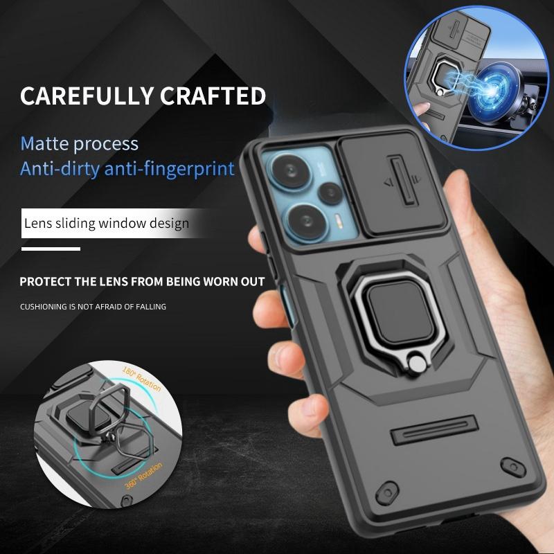 Чехол-подставка для защитного стекла Slide Lens для Xiaomi Poco F5 Pro Armor, противоударный чехол для Poko Little F5 PocoF5 F 5 Pro F5Pro, чехол-держатель для кольца For Poco F5 Pro чёрный
Чехол-подставка для защитного стекла Slide Lens для Xiaomi Poco F5 Pro Armor, противоударный чехол для Poko Little F5 PocoF5 F 5 Pro F5Pro, чехол-держатель для кольца For Poco F5 Pro чёрный