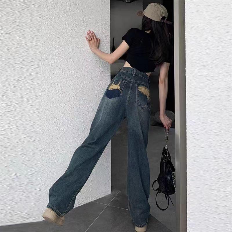 High-Waisted Distressed Jeans - Women s 2024 Retro Slimming Wide-Leg Trousers for Spring and Autumn 2024 XS
High-Waisted Distressed Jeans - Women s 2024 Retro Slimming Wide-Leg Trousers for Spring and Autumn 2024 XS