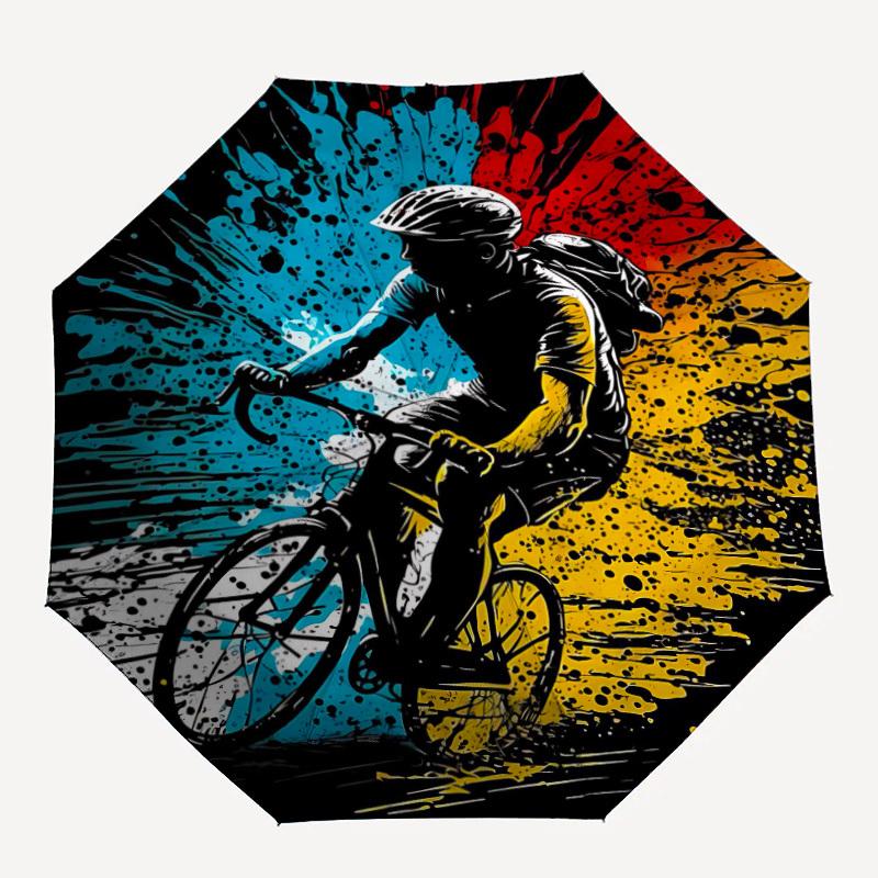 1pc Cyclist, Urban Cycling Automatic Folding Umbrella, 8-Rib Durable Iron Frame, Compact Travel Umbrella for Women & Men 118
1pc Cyclist, Urban Cycling Automatic Folding Umbrella, 8-Rib Durable Iron Frame, Compact Travel Umbrella for Women & Men 118