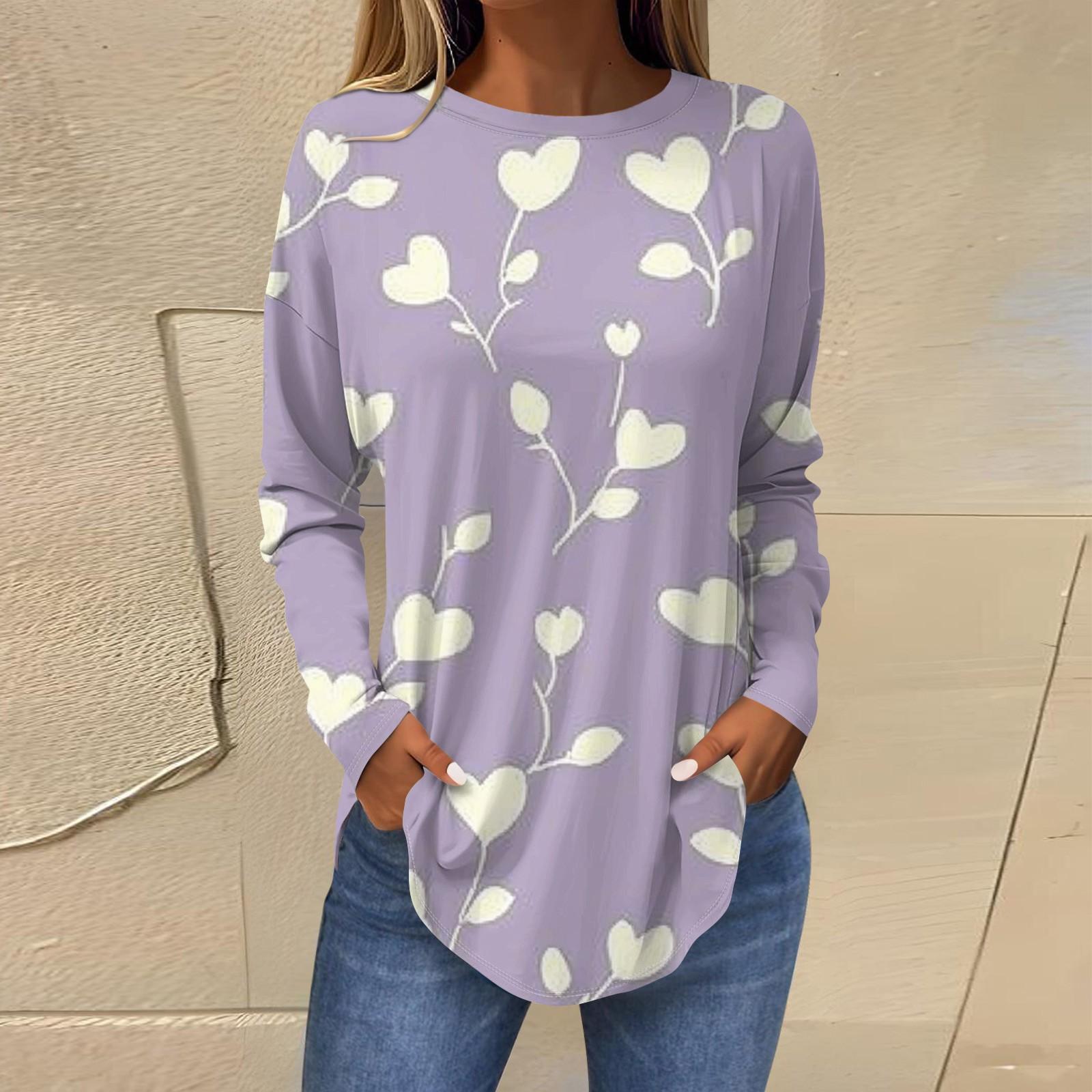 Женская свободная футболка с круглым вырезом и принтом в виде сердца ко Дню святого Валентина, длинный рукав, топ, пуловер XXL винный
Женская свободная футболка с круглым вырезом и принтом в виде сердца ко Дню святого Валентина, длинный рукав, топ, пуловер XXL винный