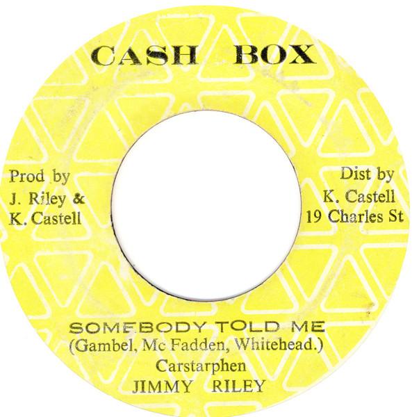 7inch Record JIMMY RILEY RILEYS ALL STARS Somebody Told Me Ital Dub NONE Cash Box Jamaica Reggae Ska Dub Used
7inch Record JIMMY RILEY RILEYS ALL STARS Somebody Told Me Ital Dub NONE Cash Box Jamaica Reggae Ska Dub Used