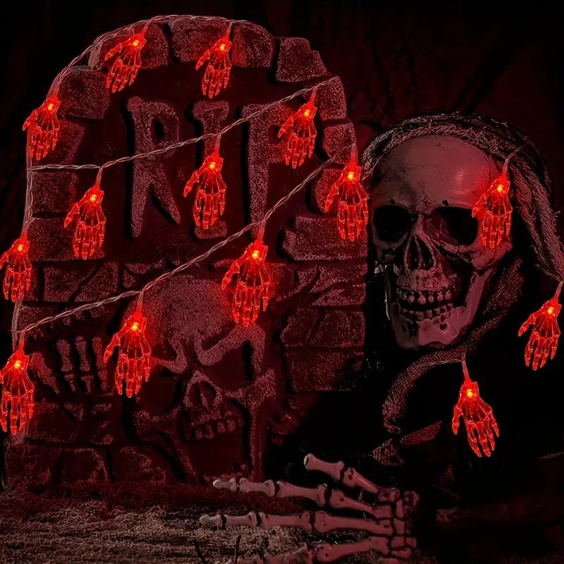 1pc Haunted Hand LED String Lights Battery Powered Color Ghost Hand Light For Home Indoor Outdoor Patio Party Halloween Decor 3M20LED
1pc Haunted Hand LED String Lights Battery Powered Color Ghost Hand Light For Home Indoor Outdoor Patio Party Halloween Decor 3M20LED