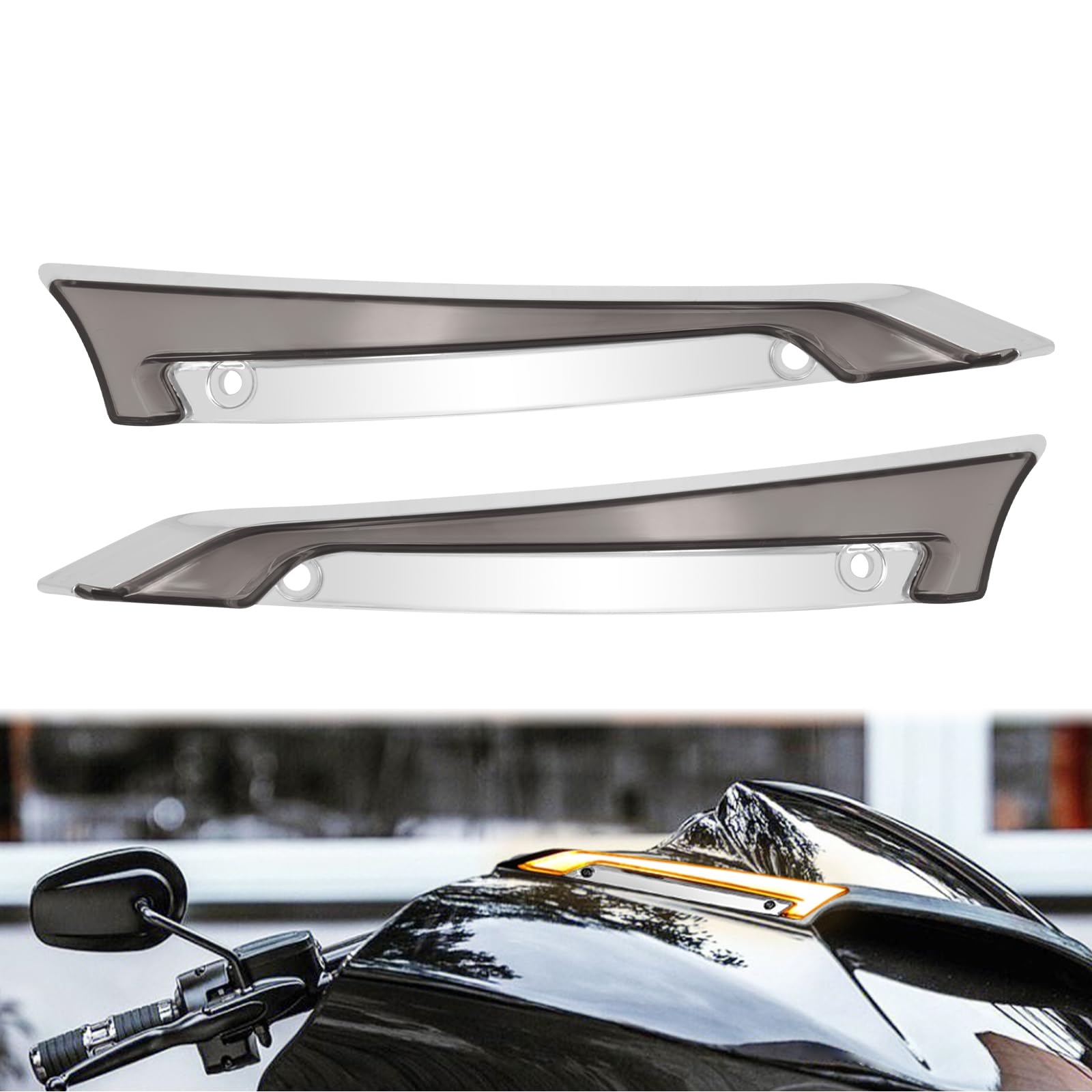 HDBUBALUS Motorcycle Windshield Trim Light LED Lighting Indicator Headlight Fairing Lights Amber Turn Signal White Daytime Running Lamp for Harley
HDBUBALUS Motorcycle Windshield Trim Light LED Lighting Indicator Headlight Fairing Lights Amber Turn Signal White Daytime Running Lamp for Harley