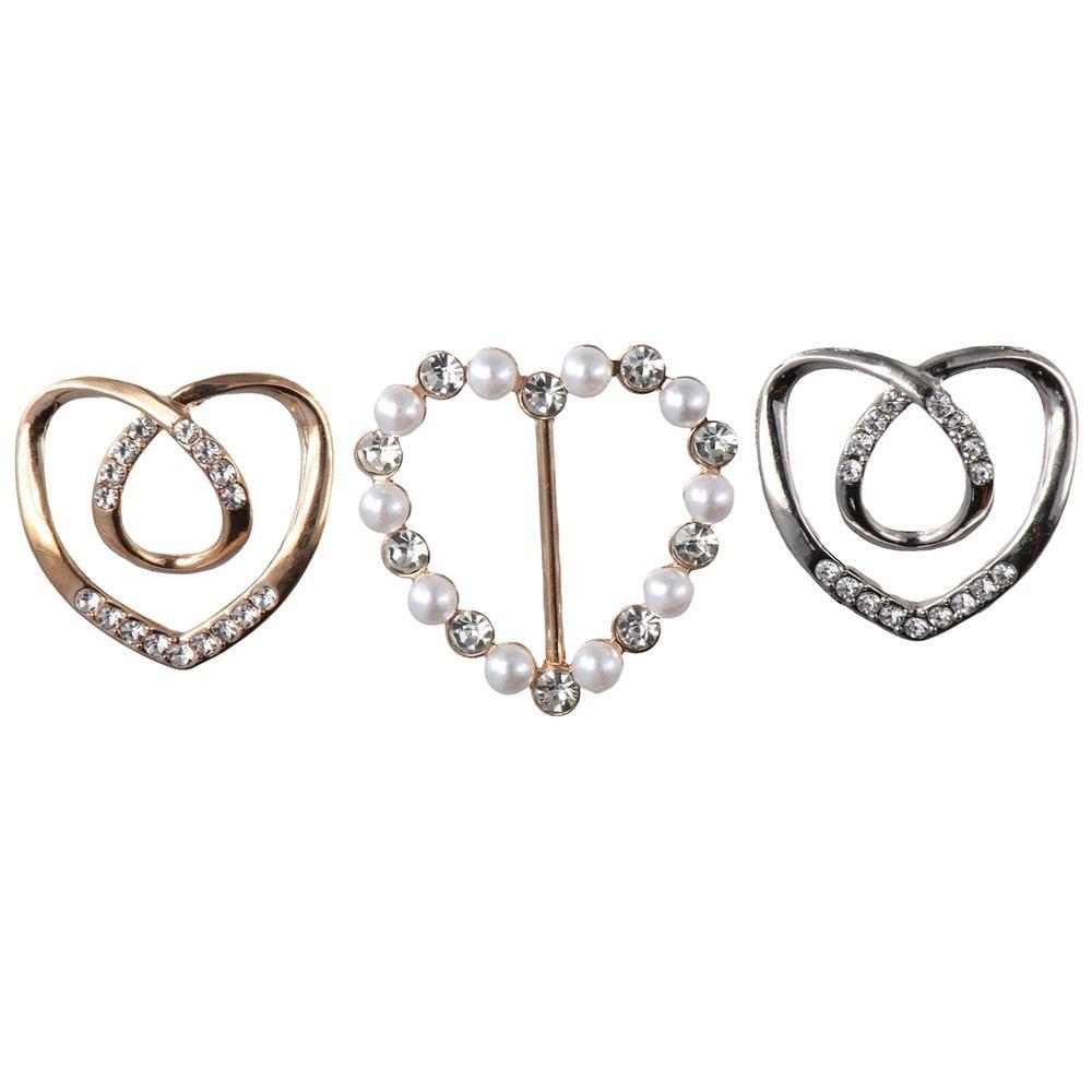 3Pcs Scarf Ring Clip Metal Shawl Clip Buckle Heart Scarf Brooches Pin Women
3Pcs Scarf Ring Clip Metal Shawl Clip Buckle Heart Scarf Brooches Pin Women