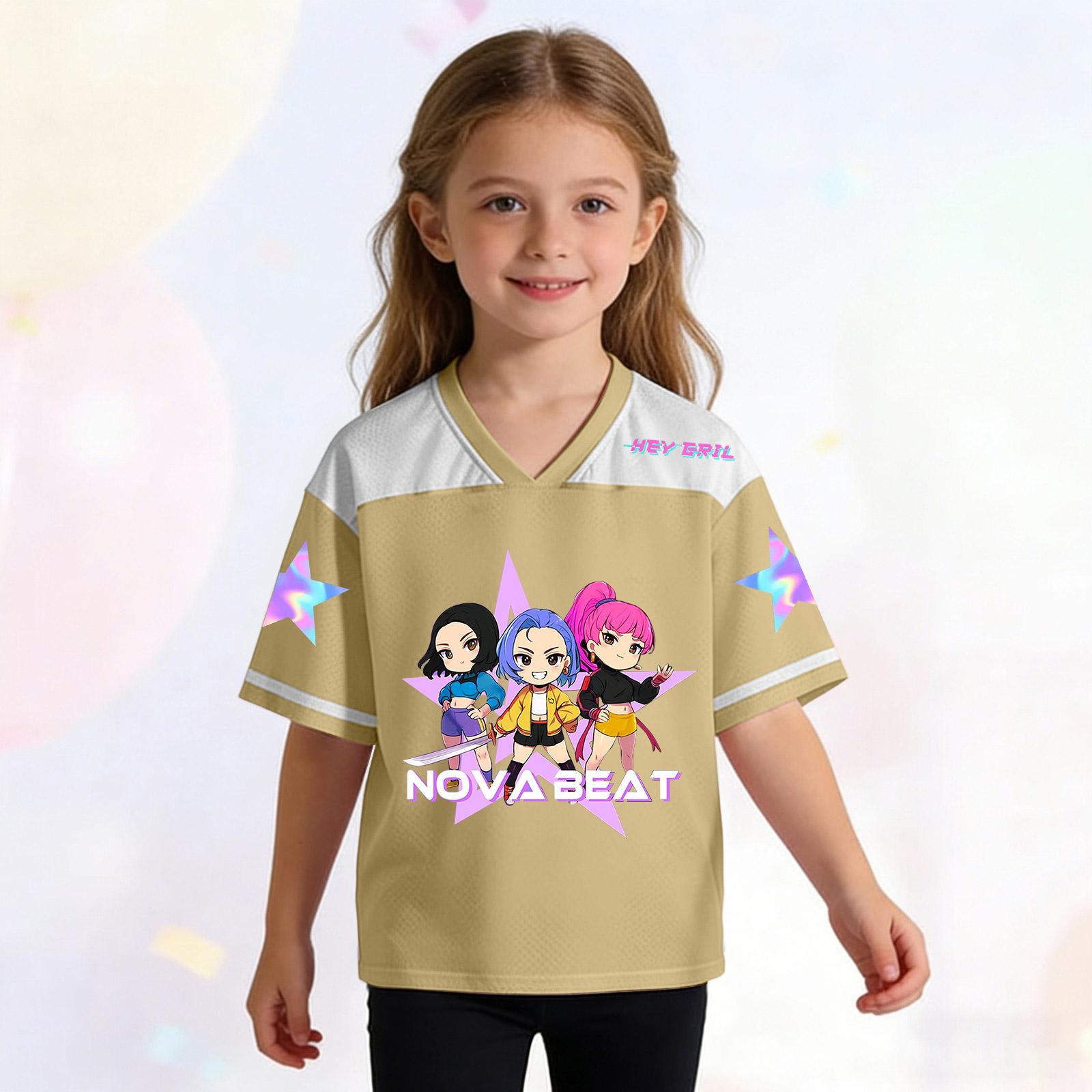 Children s Fashion Printed V Neck Short Sleeved Pullover Top For Girl 160
Children s Fashion Printed V Neck Short Sleeved Pullover Top For Girl 160