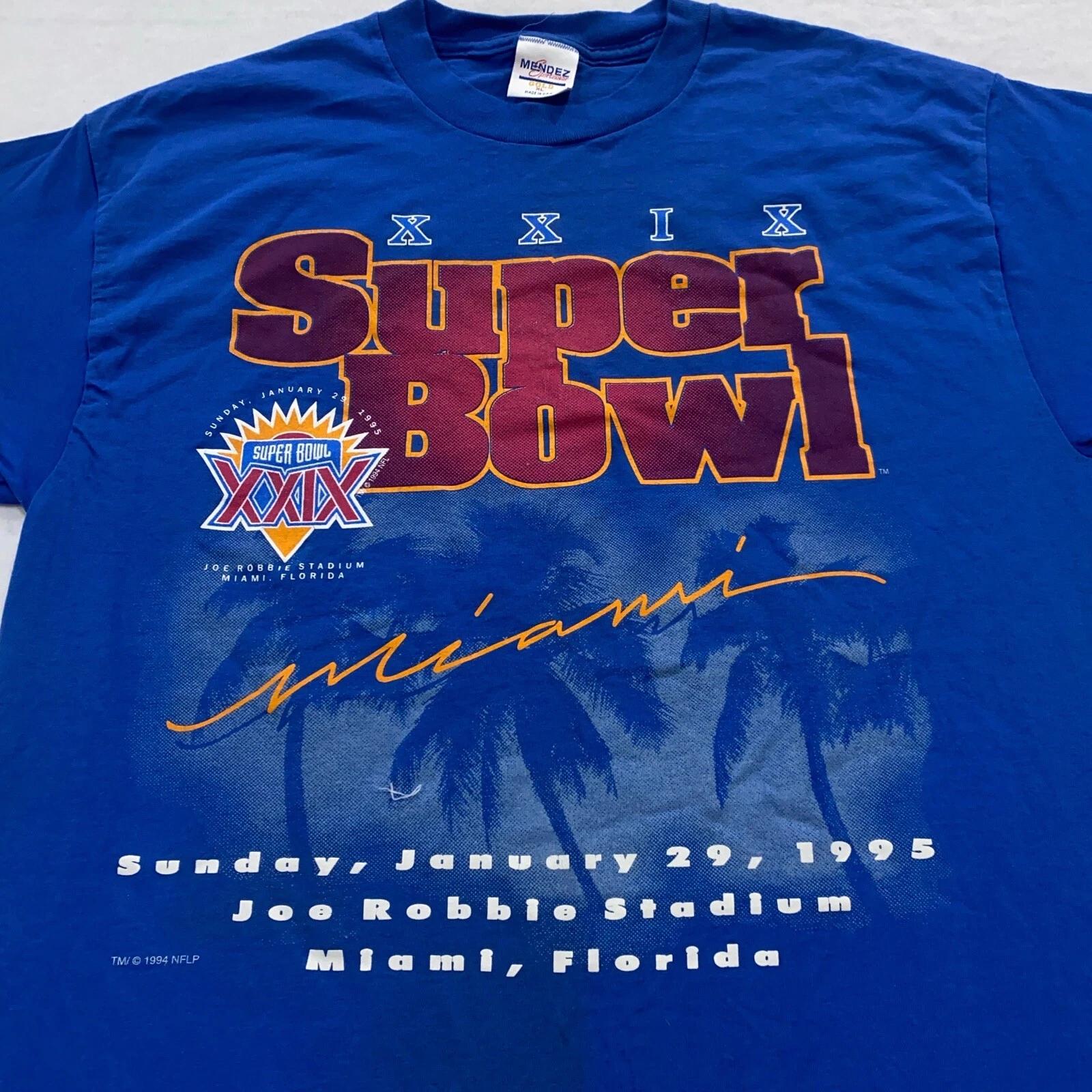 vintage 90s SUPER BOWL XXIX MIAMI FLORIDA T-Shirt LARGE football NFL soft 29 M
vintage 90s SUPER BOWL XXIX MIAMI FLORIDA T-Shirt LARGE football NFL soft 29 M