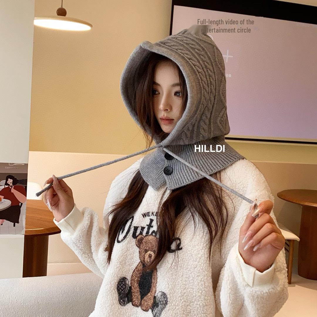 Женская корейская зимняя вязаная балаклава: Комплект из теплого шарфа, наушников и шапки One Size
Женская корейская зимняя вязаная балаклава: Комплект из теплого шарфа, наушников и шапки One Size