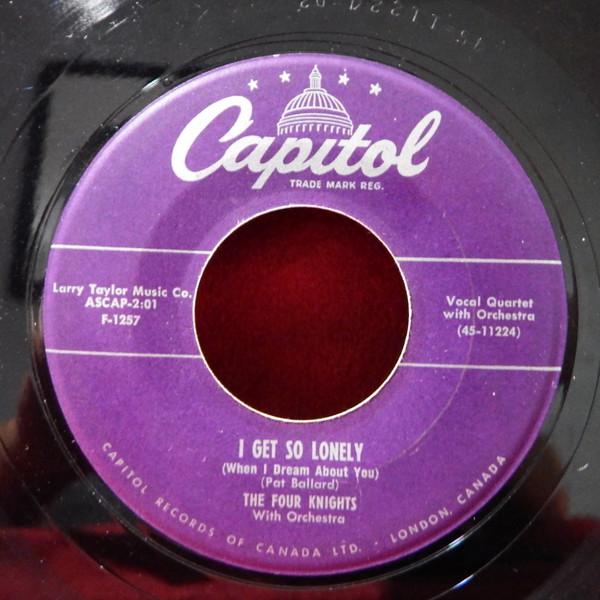 7inch Record FOUR KNIGHTS - I Get So Lonely F1257 Capitol Records Canada Rock Used
7inch Record FOUR KNIGHTS - I Get So Lonely F1257 Capitol Records Canada Rock Used