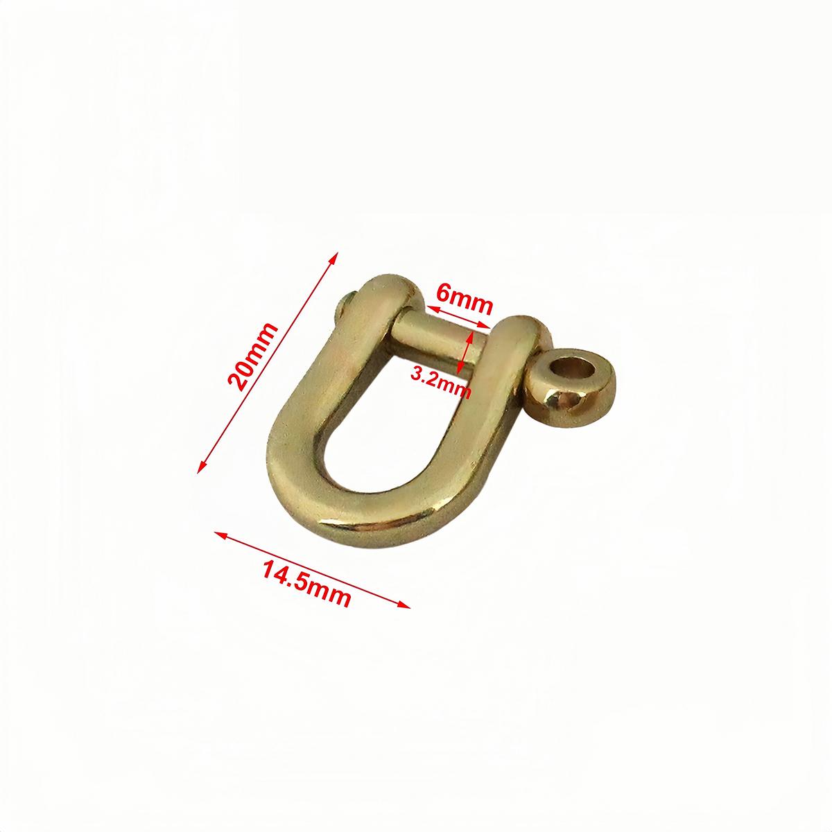 Solid Brass Carabiner D Bow Shackle Key Ring Keychain Hook Screw Joint Connector Buckle Key Chain Jewelry Findings Accessories
Solid Brass Carabiner D Bow Shackle Key Ring Keychain Hook Screw Joint Connector Buckle Key Chain Jewelry Findings Accessories