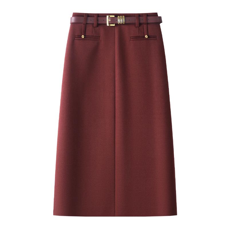 2024 Women s High Waist Angora Red Wool Midi Skirt - Autumn Winter Bodycon Style with Slit S
2024 Women s High Waist Angora Red Wool Midi Skirt - Autumn Winter Bodycon Style with Slit S