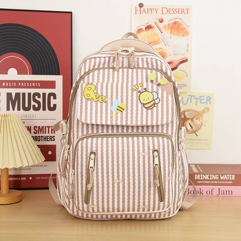 Школьный рюкзак новый высокая ценность свежий милый рюкзак с пчелой для учеников средней школы легкий дорожный рюкзак хаки