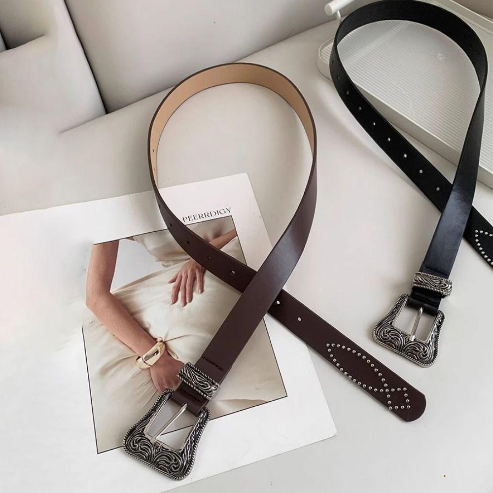 Pu Leather Y2K Jeans Belt Carving Women s Waist Belt Fashion Punk Style Belt Jeans Decoration Style1-Coffee
Pu Leather Y2K Jeans Belt Carving Women s Waist Belt Fashion Punk Style Belt Jeans Decoration Style1-Coffee