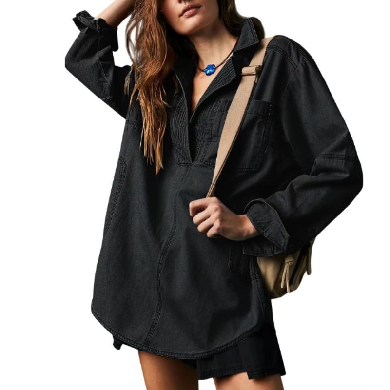 Джинсовый пуловер с высоким воротником, однобортный, с длинными рукавами, пэчворк, универсальная куртка, модная уличная одежда, джинсовое пальто-пуловер XS чёрный
Джинсовый пуловер с высоким воротником, однобортный, с длинными рукавами, пэчворк, универсальная куртка, модная уличная одежда, джинсовое пальто-пуловер XS чёрный