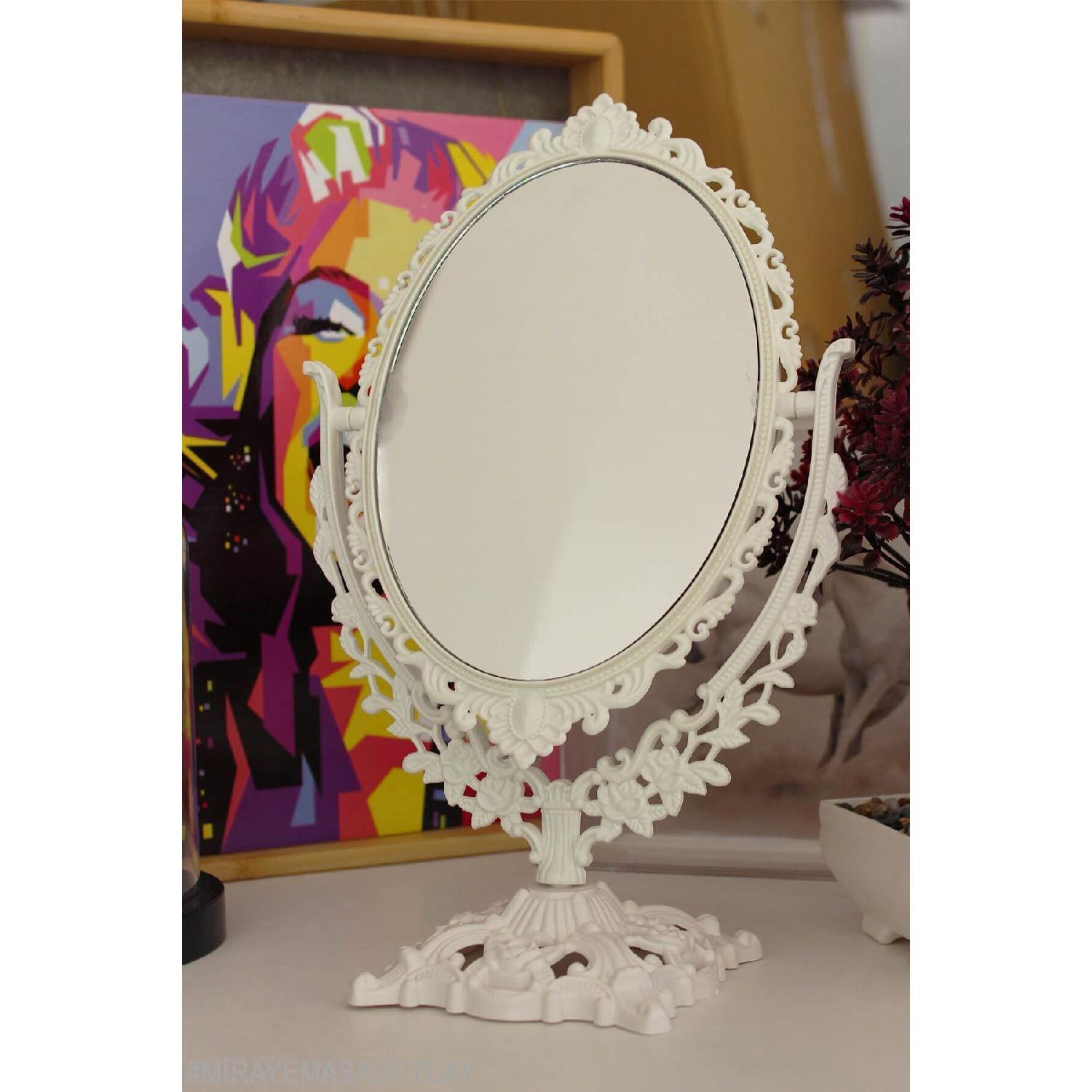 Настільне декоративне овальне дзеркало для макіяжу Miraye Store біле білий
Настільне декоративне овальне дзеркало для макіяжу Miraye Store біле білий