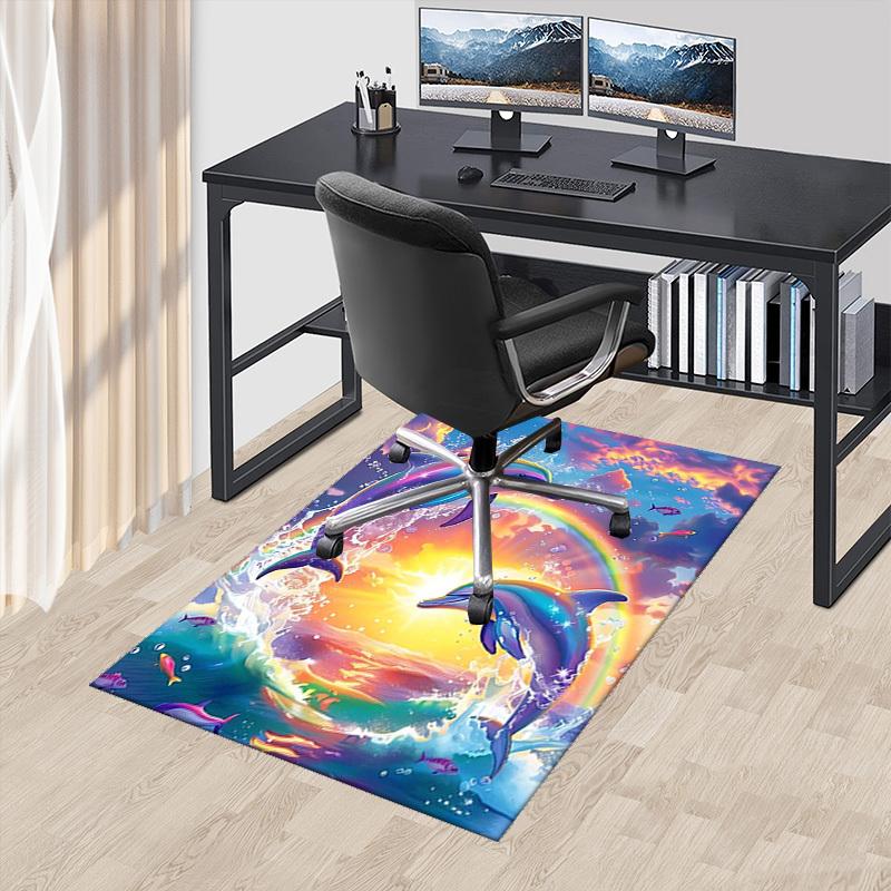 1pc Anime Dolphin Chair Mat: Rainbow Sunset Design Office Rug - Festival Gift, Non-Slip Carpet for Home Decor, Suitable for All Seasons.H074 60cm by 90cm
1pc Anime Dolphin Chair Mat: Rainbow Sunset Design Office Rug - Festival Gift, Non-Slip Carpet for Home Decor, Suitable for All Seasons.H074 60cm by 90cm