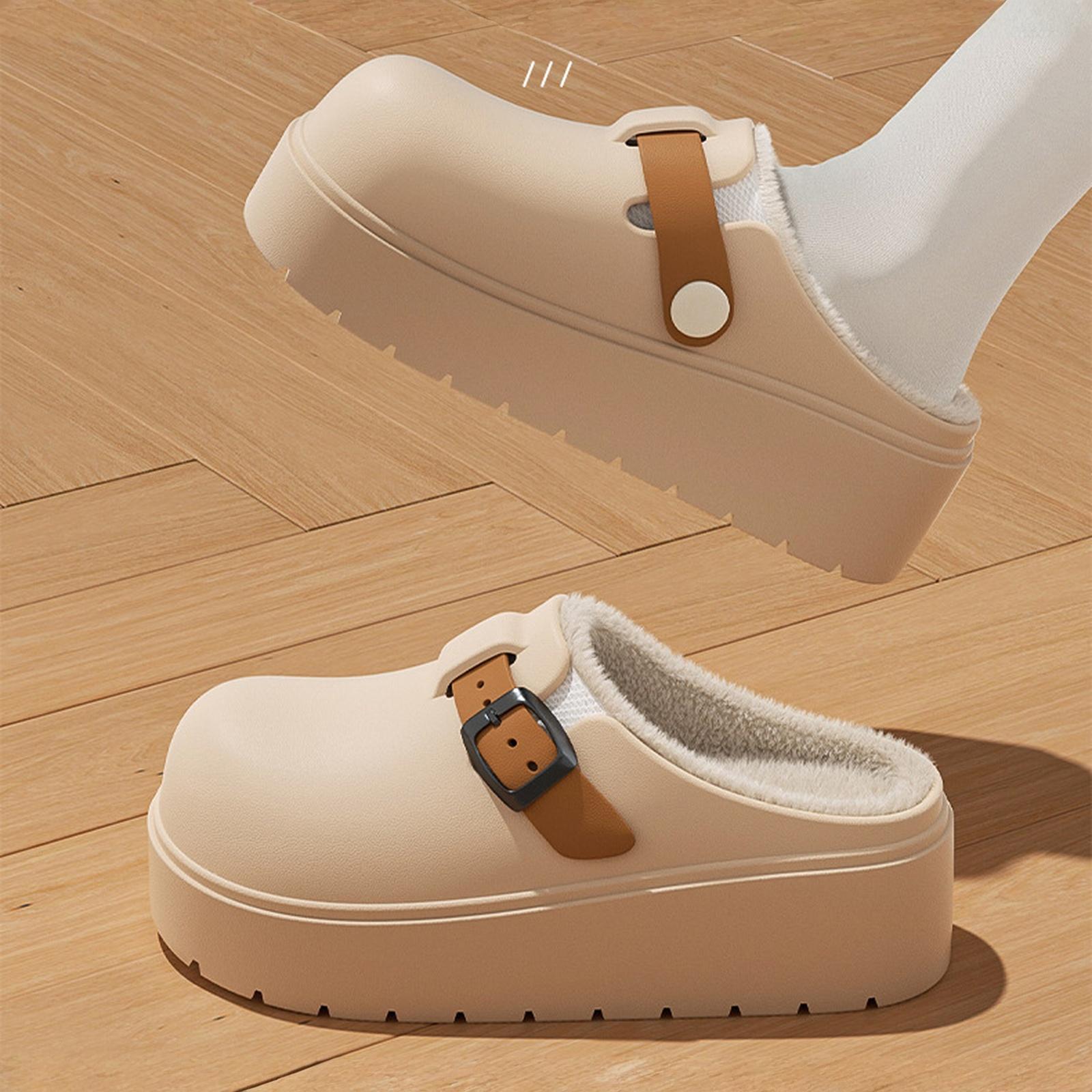 Зимние тапочки для улицы, с пушистой подкладкой, непромокаемые ботинки для дома с резиновой подошвой, комфорт для дома и улицы в холодную погоду 36 хаки
Зимние тапочки для улицы, с пушистой подкладкой, непромокаемые ботинки для дома с резиновой подошвой, комфорт для дома и улицы в холодную погоду 36 хаки